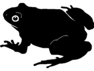 Sticker Custom Preview Image #026022 Animals Silhouettes Frog02