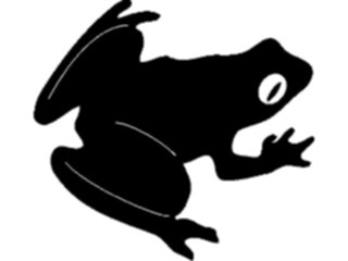 Sticker Custom Preview Image #026023 Animals Silhouettes Frog03