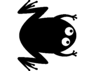 Sticker Custom Preview Image #026024 Animals Silhouettes Frog04