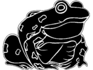 Sticker Custom Preview Image #026025 Animals Silhouettes Frog05