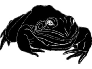 Sticker Custom Preview Image #026026 Animals Silhouettes Frog06