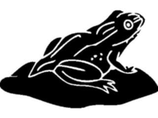 Sticker Custom Preview Image #026027 Animals Silhouettes Frog07