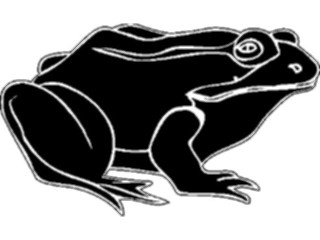 Sticker Custom Preview Image #026029 Animals Silhouettes Frog09