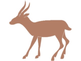 Sticker Custom Preview Image #026031 Animals Silhouettes Gazelle