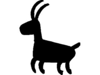 Sticker Custom Preview Image #026038 Animals Silhouettes Goat