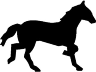 Sticker Custom Preview Image #026054 Animals Silhouettes Horse03