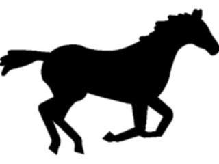 Sticker Custom Preview Image #026056 Animals Silhouettes Horse05