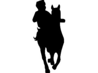 Sticker Custom Preview Image #026067 Animals Silhouettes Horse Rider1