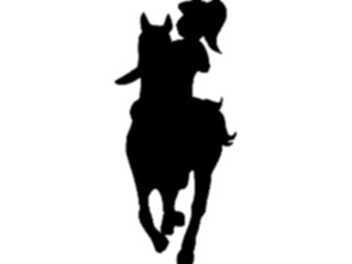 Sticker Custom Preview Image #026068 Animals Silhouettes Horse Rider2