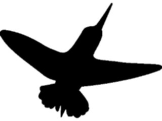 Sticker Custom Preview Image #026072 Animals Silhouettes Hummingbird1