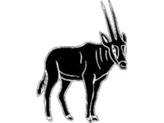 Sticker Custom Preview Image #026074 Animals Silhouettes Ibex