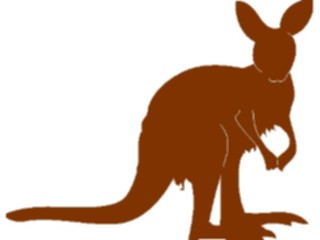 Sticker Custom Preview Image #026077 Animals Silhouettes Kangaroo1