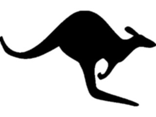 Sticker Custom Preview Image #026078 Animals Silhouettes Kangaroo2