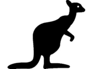 Sticker Custom Preview Image #026081 Animals Silhouettes Kangaroo5