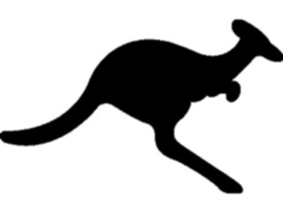 Sticker Custom Preview Image #026082 Animals Silhouettes Kangaroo6