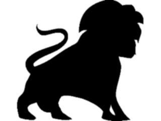 Sticker Custom Preview Image #026088 Animals Silhouettes Lion1