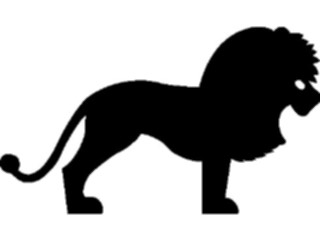 Sticker Custom Preview Image #026089 Animals Silhouettes Lion2