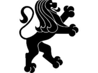 Sticker Custom Preview Image #026090 Animals Silhouettes Lion Symbol1