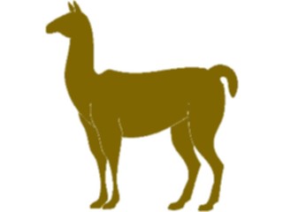 Sticker Custom Preview Image #026099 Animals Silhouettes Llama