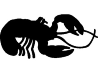 Sticker Custom Preview Image #026102 Animals Silhouettes Lobster3