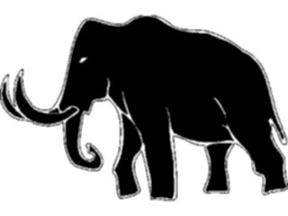 Sticker Custom Preview Image #026105 Animals Silhouettes Mammoth