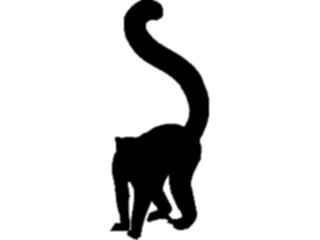 Sticker Custom Preview Image #026113 Animals Silhouettes Monkey1