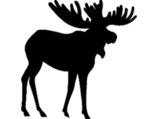 Sticker Custom Preview Image #026117 Animals Silhouettes Moose