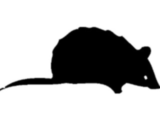 Sticker Custom Preview Image #026119 Animals Silhouettes Mouse2