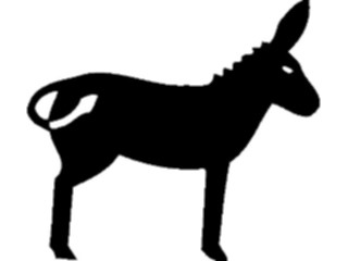 Sticker Custom Preview Image #026123 Animals Silhouettes Mule