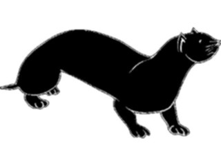 Sticker Custom Preview Image #026126 Animals Silhouettes Otter