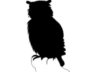 Sticker Custom Preview Image #026127 Animals Silhouettes Owl1