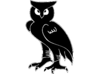 Sticker Custom Preview Image #026129 Animals Silhouettes Owl3