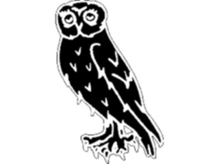 Sticker Custom Preview Image #026130 Animals Silhouettes Owl4