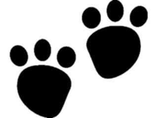 Sticker Custom Preview Image #026138 Animals Silhouettes Pawprint05