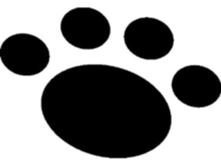 Sticker Custom Preview Image #026140 Animals Silhouettes Pawprint07