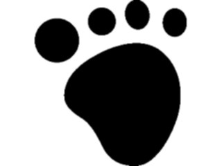 Sticker Custom Preview Image #026150 Animals Silhouettes Pawprint17