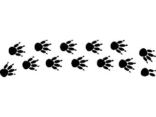 Sticker Custom Preview Image #026156 Animals Silhouettes Pawprints2