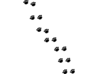 Sticker Custom Preview Image #026160 Animals Silhouettes Pawprints6