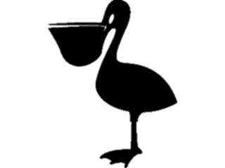 Sticker Custom Preview Image #026164 Animals Silhouettes Pelican1