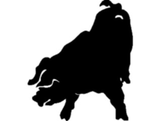 Sticker Custom Preview Image #026176 Animals Silhouettes Pig06