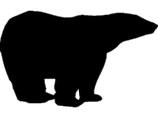 Sticker Custom Preview Image #026182 Animals Silhouettes Polar Bear