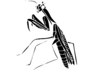 Sticker Custom Preview Image #026186 Animals Silhouettes Preying Mantis