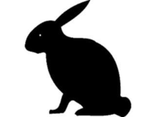 Sticker Custom Preview Image #026188 Animals Silhouettes Rabbit01