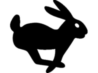 Sticker Custom Preview Image #026192 Animals Silhouettes Rabbit05