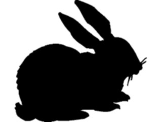 Sticker Custom Preview Image #026194 Animals Silhouettes Rabbit07