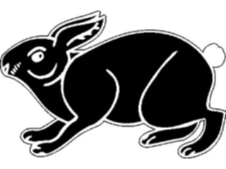 Sticker Custom Preview Image #026198 Animals Silhouettes Rabbit11