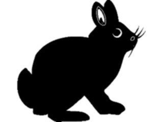 Sticker Custom Preview Image #026199 Animals Silhouettes Rabbit12