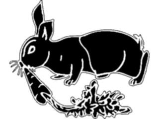 Sticker Custom Preview Image #026200 Animals Silhouettes Rabbit13