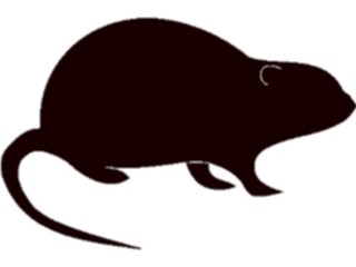 Sticker Custom Preview Image #026203 Animals Silhouettes Rat1