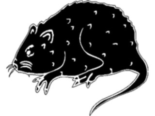 Sticker Custom Preview Image #026205 Animals Silhouettes Rat3